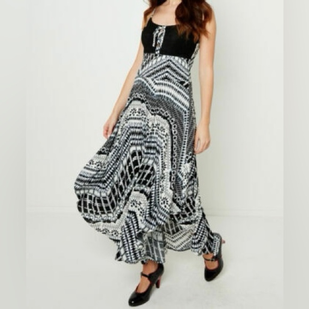 Joe Browns Black & White Boho Maxi Dress — Size 6 - Picture 4 of 12